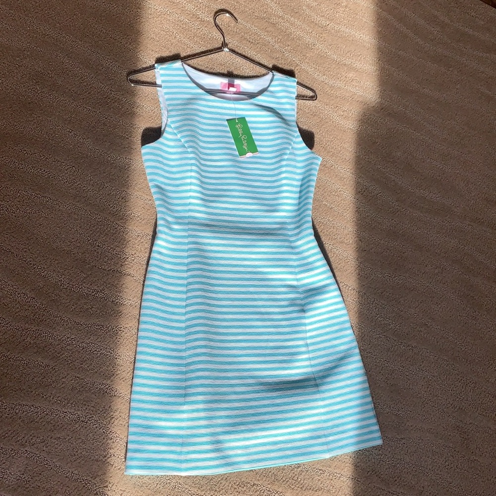LIlly Pulitzer Shorely Ottoman Stripe Cut‎ Out Dress - Picture 6 of 16